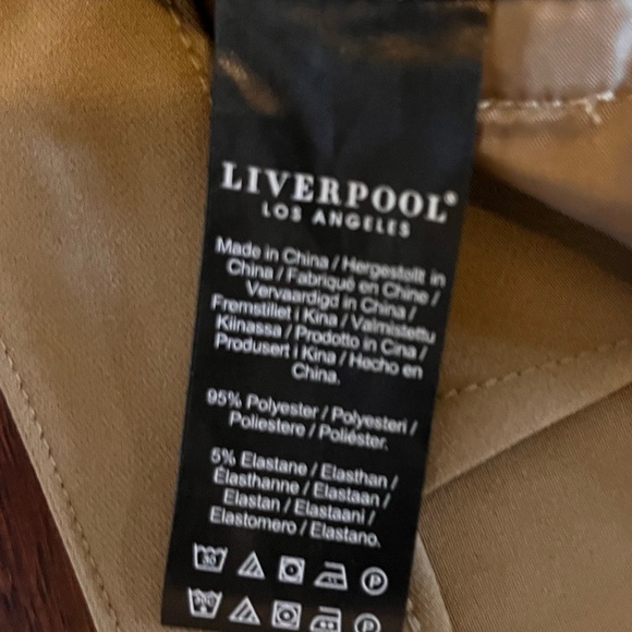 Liverpool Los Angeles ankle flare pants 10. Safari tan. Camel. Stretch - Picture 9 of 12